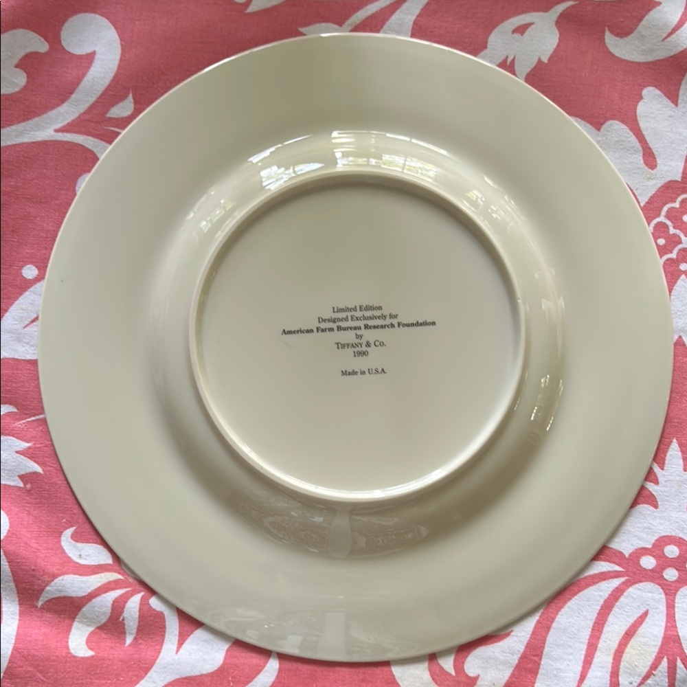 VINTAGE 1990 Tiffany & Co. American Farm Bureau Collector Plate - Picture 2 of 6